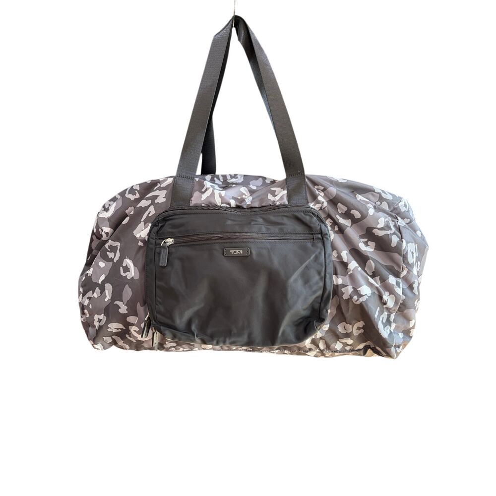 TUMI Voyageur “Just in Case” Packable Duffel Bag in Gray Camo RARE